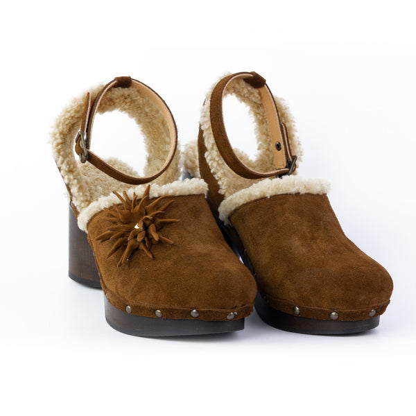 Calliope base in vero legno camoscio e montone Made in Italy