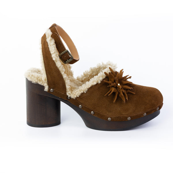 Calliope base in vero legno camoscio e montone Made in Italy