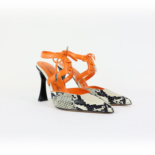 Magnolia in vitello stampato e nappa Made in Italy